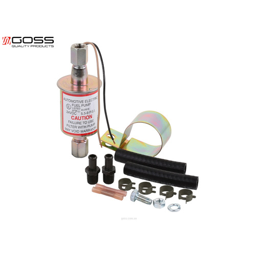 Goss Universal Electric Fuel Pump 24V 5.5-9psi 132L/h GE206