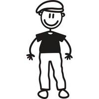 Genuine My Family Sticker - Grandfather in Hat