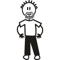 Genuine My Family Sticker - Grandfather with Beard