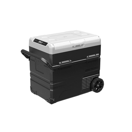 Rovin 55L Portable Dual Zone Trolley Fridge/Freezer With Battery Port And Solar Input Gh2242