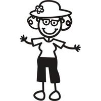 Genuine My Family Sticker - Grandmother In Hat