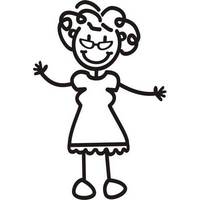 Genuine My Family Sticker - Grandmother In Dress