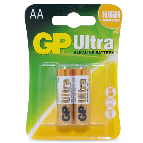 GP Gp Ultra Alkaline Aa - Card Of 2. GP15AUC2