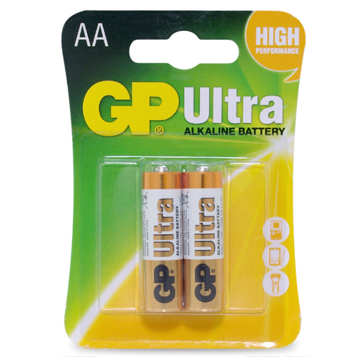 GP Ultra Alkaline AA Batteries (2PK) GP15AUC2