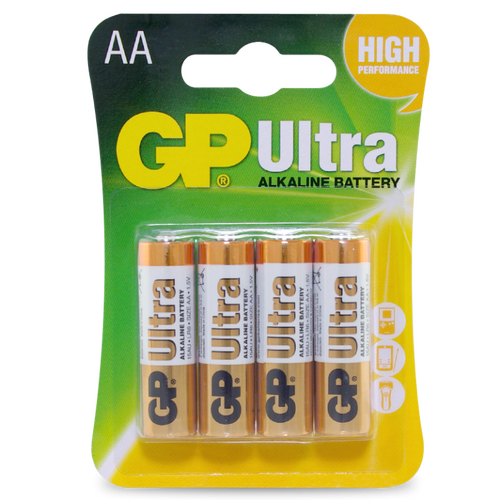 GP Gp Ultra Alkaline Aa - Card Of 4. GP15AUC4