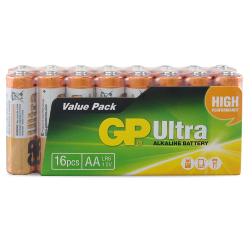 GP Ultra Alkaline AA Batteries (16PK) GP15AURT16