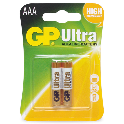 GP Gp Ultra Alkaline Aaa - Card Of 2. GP24AUC2