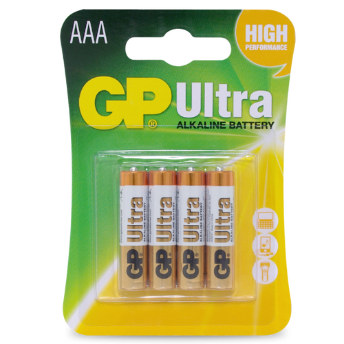 GP Gp Ultra Alkaline Aaa  - Card Of 4. GP24AUC4