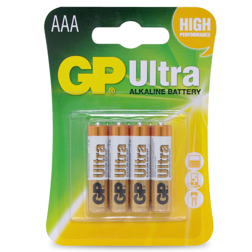 GP Ultra Alkaline AAA Batteries (4PK) GP24AUC4