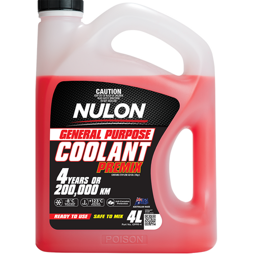 Nulon General Purpose Coolant Premix Red 4L GPPR-4