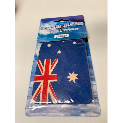 Aussie Air Freshener - Vanilla with Australian Flag pattern