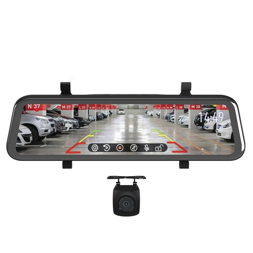 Gator 9"" High Resolution Mirror Monitor With Hd 1080P Reverse And Live Stream Camera GRV90MKT