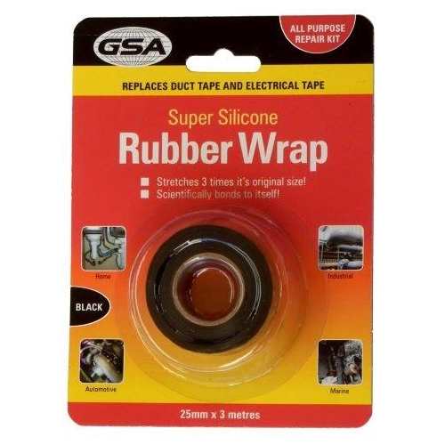 GSA Silicone Rubber Wrap Tape Black 4488