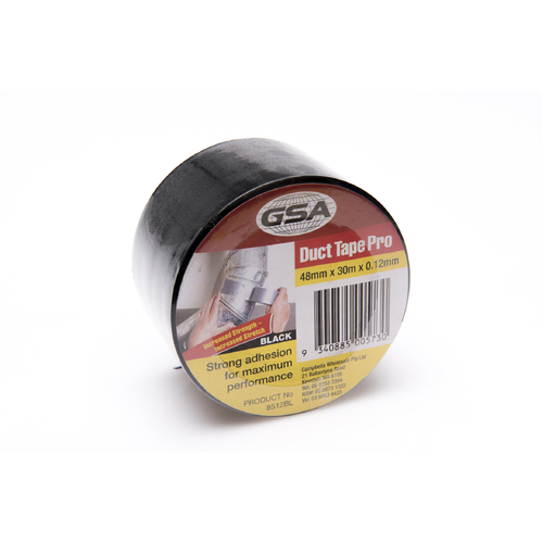 GSA Pro Black Duct Tape 0.12Mm - 30Mtr X 48MM 8512BL