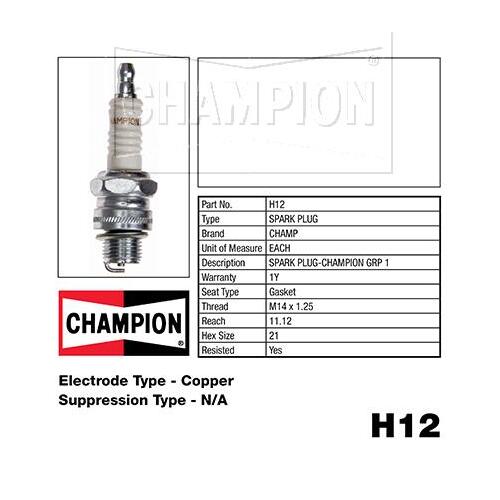 Champion Spark Plug (1) H12