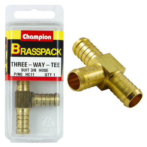 Champion Parts 3/8 Brass T Fitting HC11C HC11
