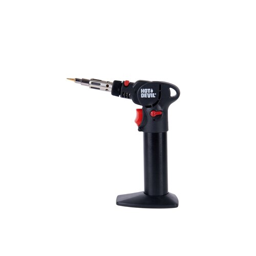 Hot Devil 3-In-1 Butane Powered Soldering Iron And Blow Torch With Rotating Head - HD909