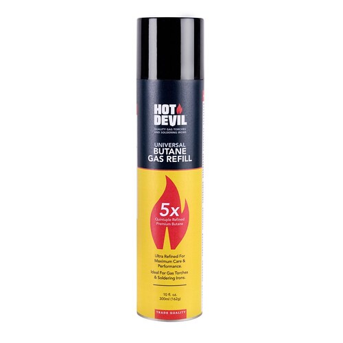 Hot Devil 300Ml 11X Purified Butane Gas Refill Hdgas5 HDGAS5