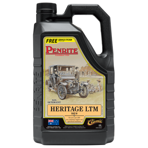 Penrite Heritage Ltm Sae30 Engine Oil For Pre-1920 Engines  5l Sae30 HERLTM005 