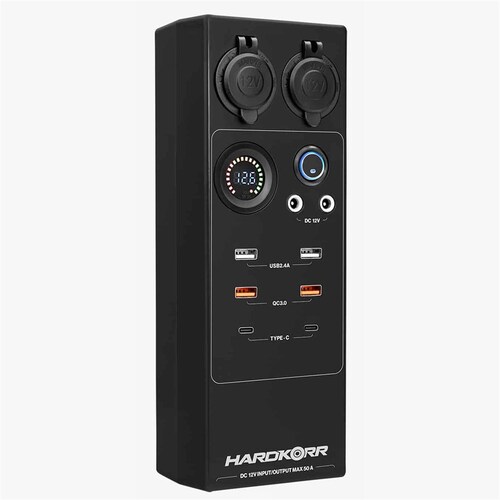 Hardkorr 12V Dc Large Power Distribution Box With 13 Outputs - HKPDCBOXLG