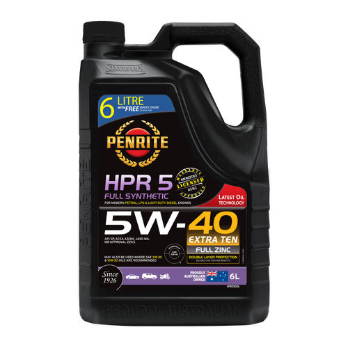 Penrite HPR 5 5W-40 Full Synthetic Engine Oil - 6L (HPR05006)
