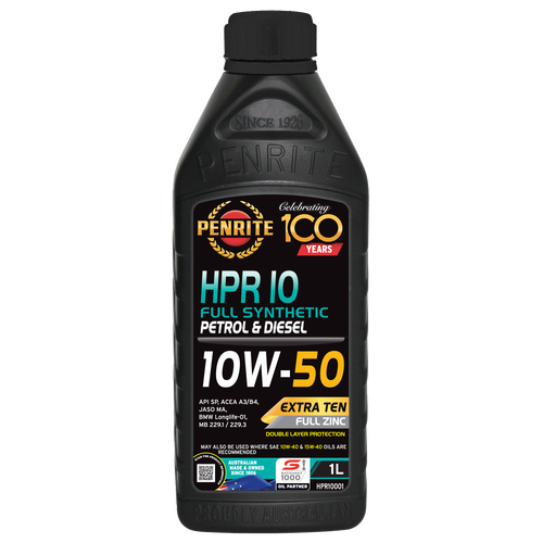 Penrite Hpr10 Full Synthetic Engine Oil 1l 10w50 HPR10001