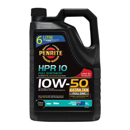 Penrite Hpr10 Full Synthetic Engine Oil 6l 10w50 HPR10006