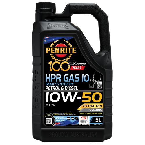 Penrite Hpr Gas Semi Synthetic Engine Oil 5l 10w50 HPRG10005