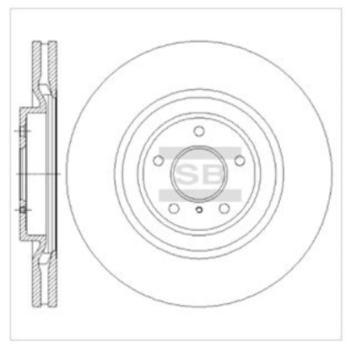 Front Hi-q Brake Disc Rotor (1) HQD2314 RDA8073