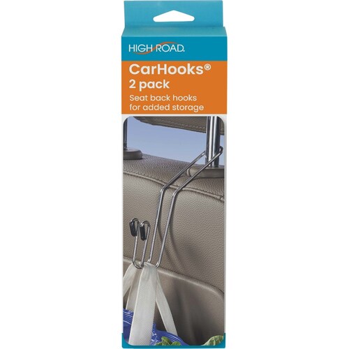High Road Pair Of Headrest Hooks HR-CARHKSSLV
