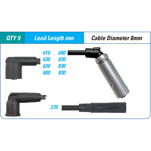 Icon Ignition Lead Set With Heat Shields ILS-037M
