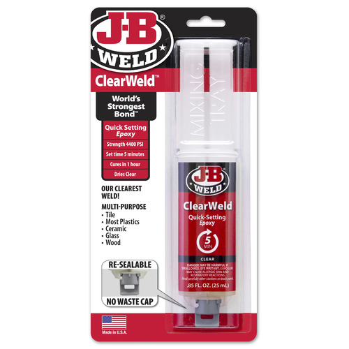 JB Weld Clearweld 5min Quick Setting Epoxy  25ml  JBW50112 JBW50112