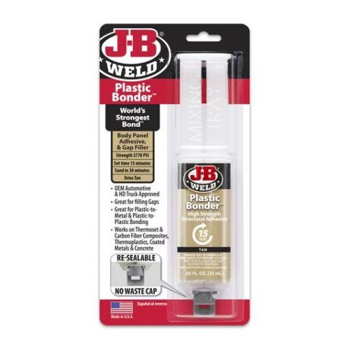 JB Weld Plasticbonder 2 Part Urethane Adhesive - Tan  25ml  JBW50133 JBW50133