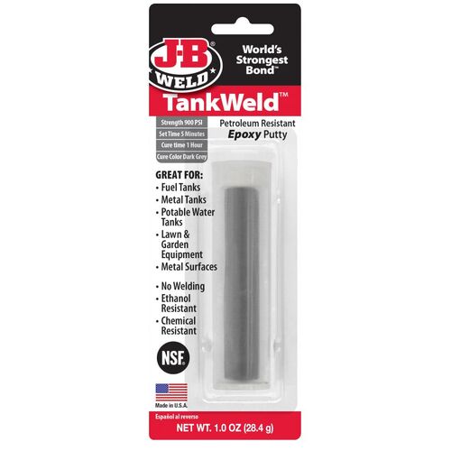 JB Weld Tankweld Petrol Resistant Epoxy Putty  28.4g  JBW8217 JBW8217