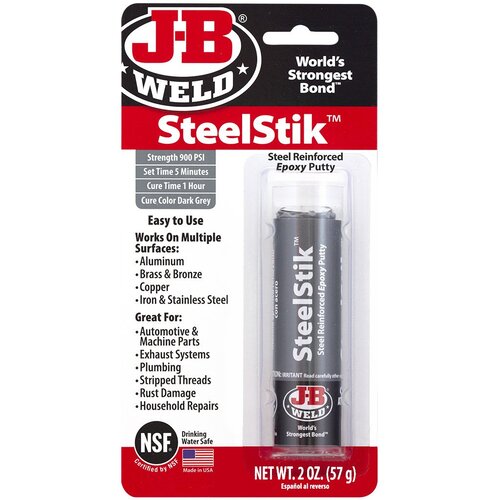 JB Weld  Steelstik Steel Reinforced Epoxy Putty  56.8g  8267 JBW8267 