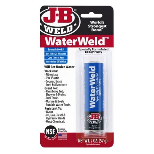 JB Weld Waterweld Under Water Epoxy Putty For Leaks Holes & Cracks  56.8g  JBW8277 JBW8277