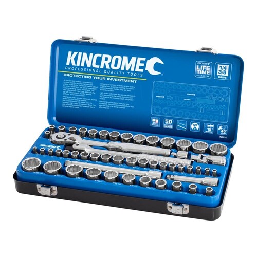 Kincrome 52-Piece 1/4" And 3/8" Drive Metric/Imperial Socket Set K28016