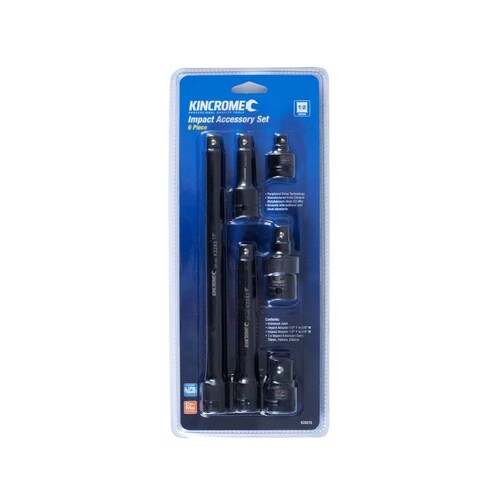Kincrome 6 Piece 1/2" Drive Impact Accessory Set With Extensions, Universal Joint And Adaptors K28215