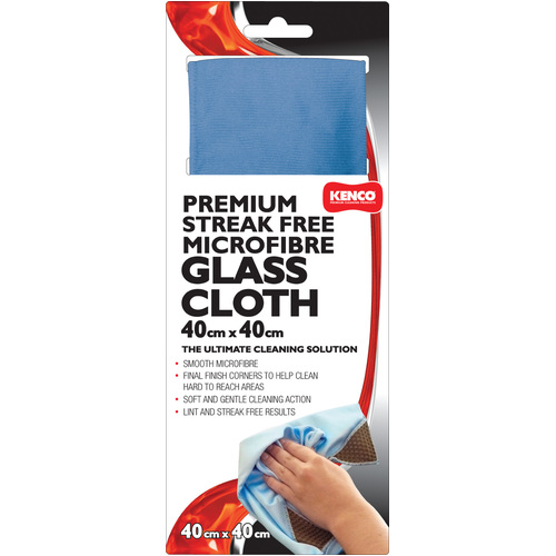 Kenco Microfibre Glass Cloth 40x40cm KCTGC