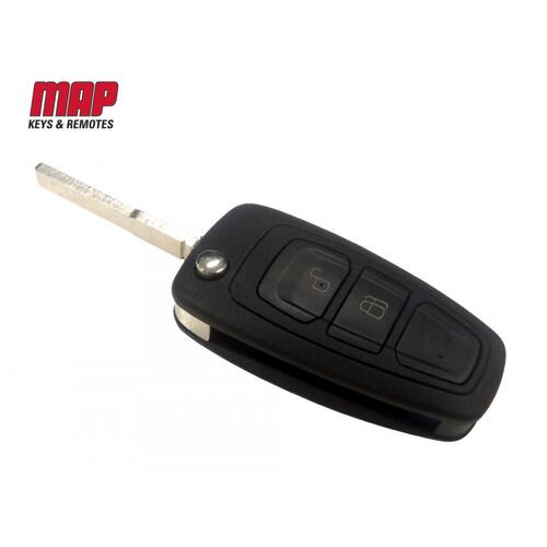 MAP Complete Remote & Flip Key - 2 Button KF162 suits Ford Ranger PX Series 1/Mazda BT-50