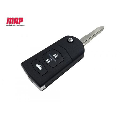 MAP Complete Remote & Flip Key - 3 Button KF267 suits Mazda3 BL Sedan & Mazda6 GH