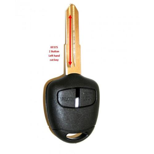 Map Remote Shell & Key - 2 Button (lh Cut Blade) KF375 