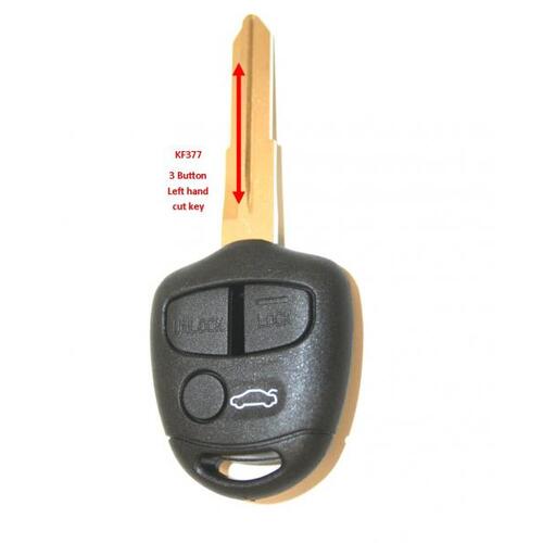 Map Remote Shell & Key - 3 Button (lh Cut Blade) KF377 