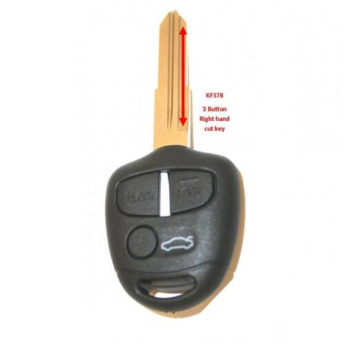 Map Remote Shell & Key - 3 Button (rh But Blade) KF378 