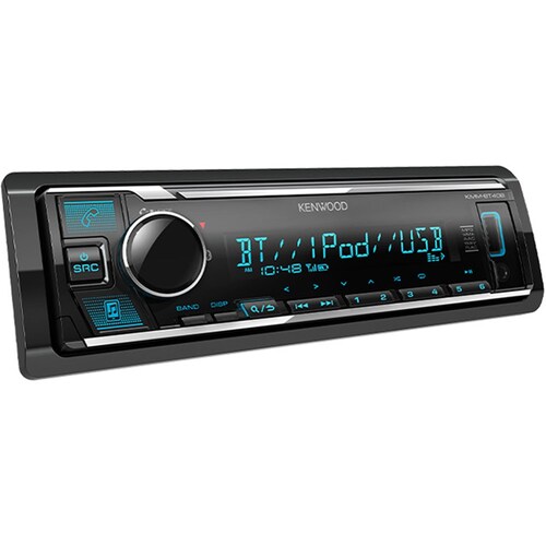 Kenwood Kmm-Bt408 4 X 50W Single Din Receiver Head Unit With Bluetooth And Iphone Support KMM-BT408