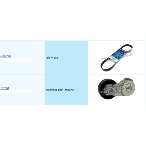 Dayco Drive Belt Tensioner & Belt Kit KPT210