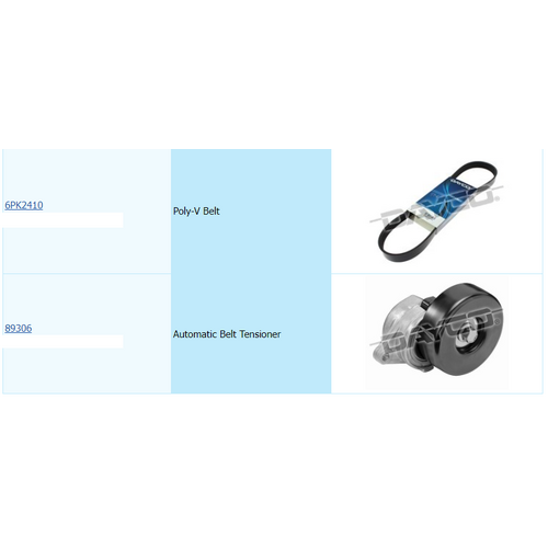 Dayco Drive Belt Tensioner & Belt Kit KPT213