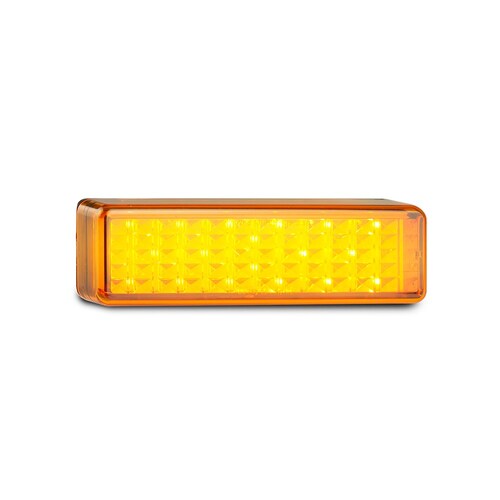 LED Auto Lamps Front Indicator Lamp Amber Lens Black Base 175A/2