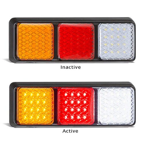 LED Auto Lamps Triple Rear Combination LED Lamp - Stop, Tail, Indicator & Reverse (282ARWM)