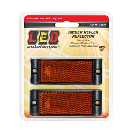LED Auto Lamps Amber Reflector with Mounting Bracket - 7035A